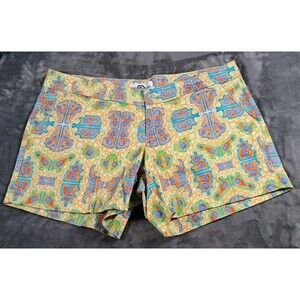 Kaeli Smith Aztec Yellow Orange Shorts 10 Made In USA